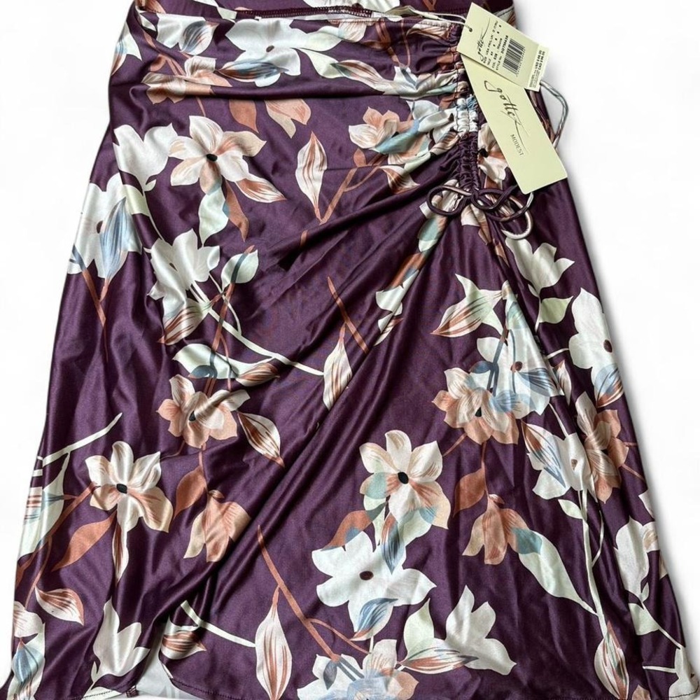 Gottex Floral Swim Skirt Coverup Size Small